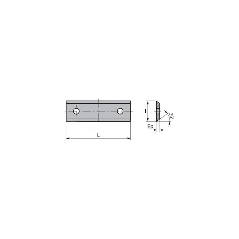 Dernier Modèle Plaquette carbure – LEMAN 0050.1215.00 – 50x12x1,5 mm – K5