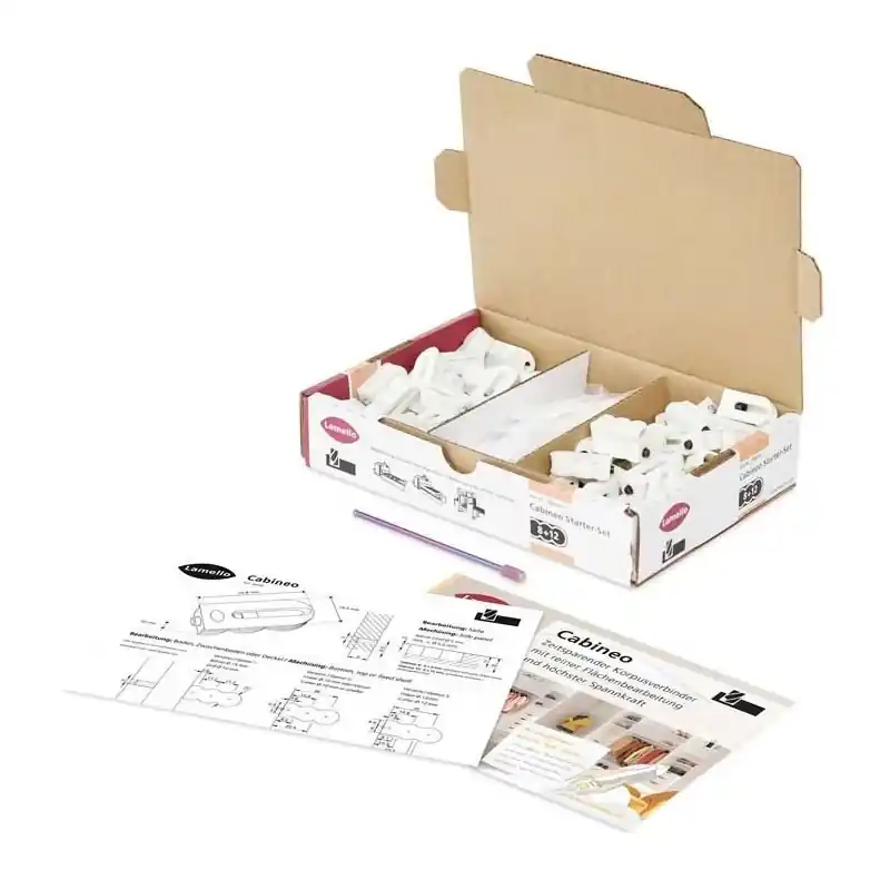 Vente Flash Kit de démarrage – LAMELLO CABINEO – 40 pièces 8 et 12, outil