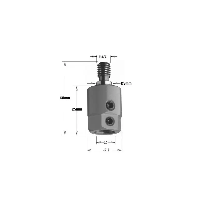Mandrin de perçage - CMT 35800001 - Ø 10 mm - M8 - droite Paiement Sécurisé
