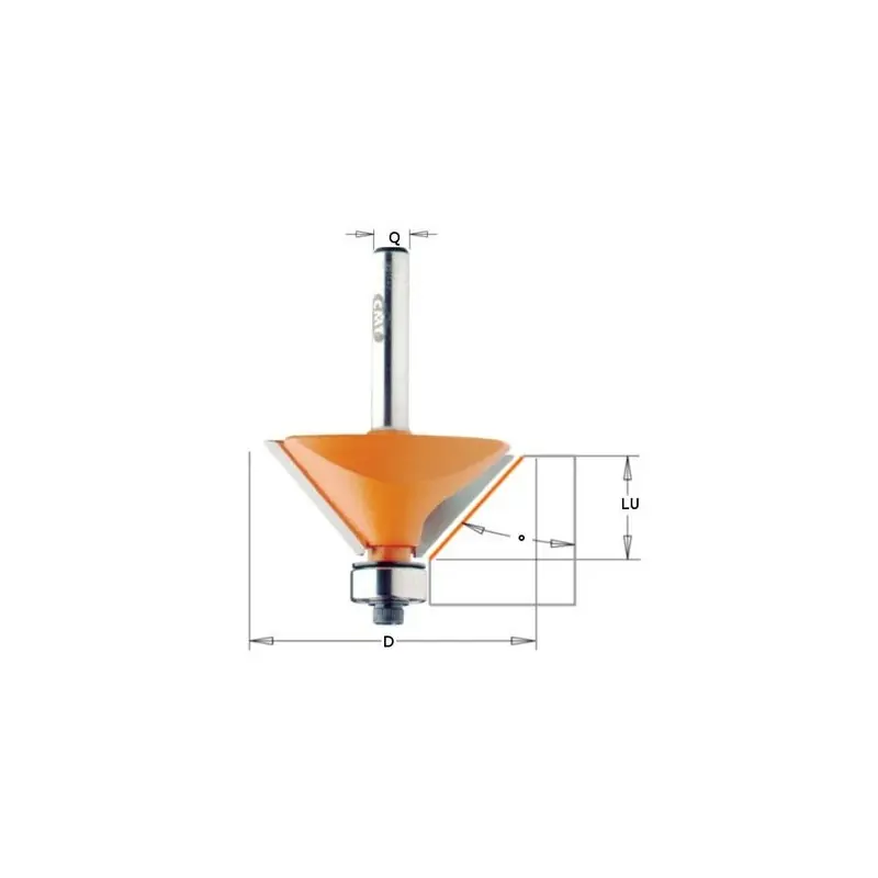 Expédié Aujourd&rsquo;hui Mèche à chanfrein – CMT 73628011 – 45° – Ø 31,7 x l 9,5 x L 53 mm – Q6