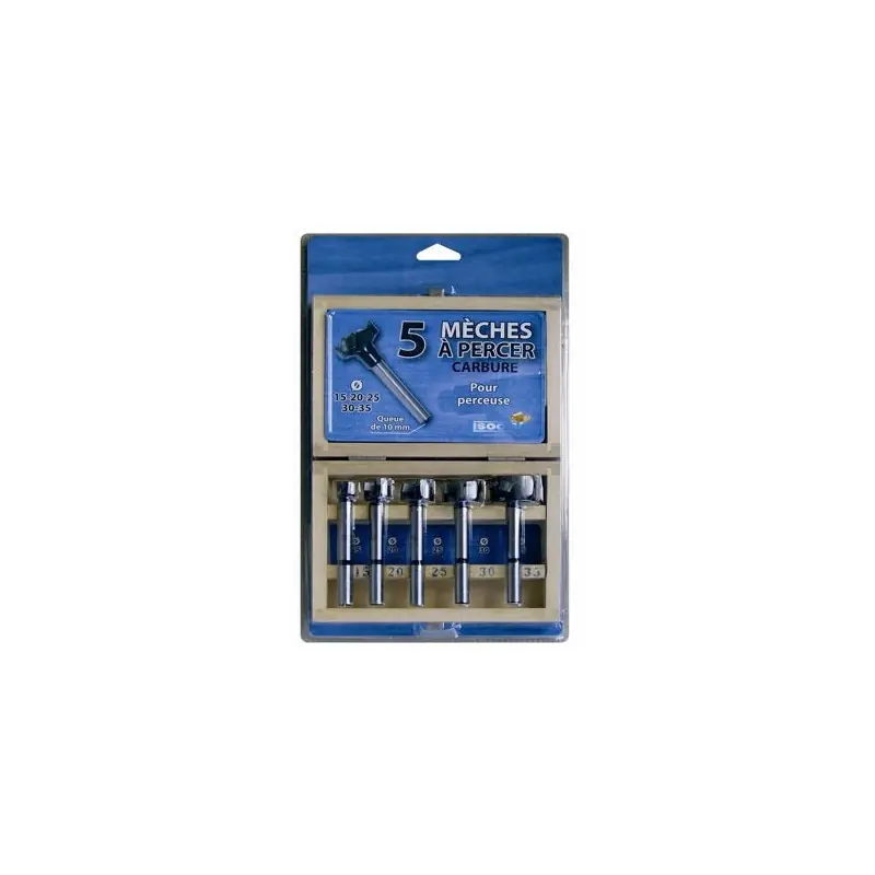 Offre Exclusive Coffret 5 mèches à façonner – LEMAN 100.700.05 – Ø 15 à 35 mm