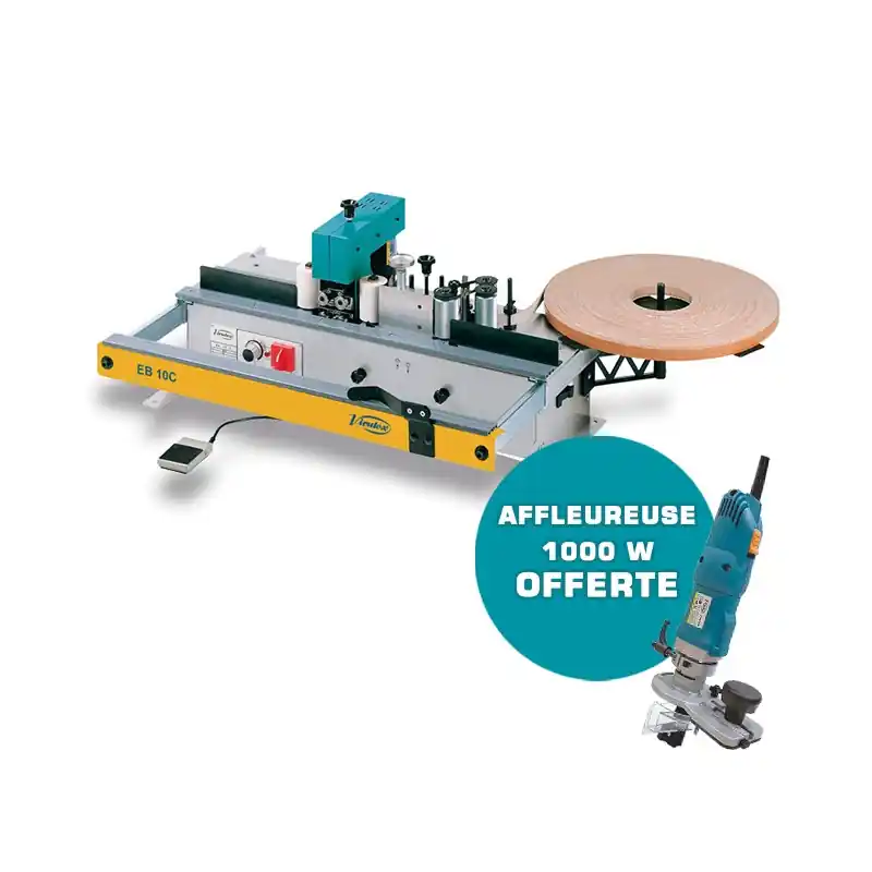 Usine Directe Plaqueuse – VIRUTEX EB10C – 2850 W – chant ép 1 mm – offert FR256N