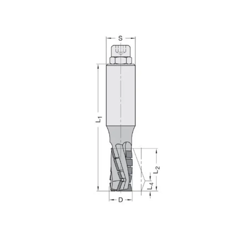 Fraise diamant série Nesting - AKE 15555-9-12222-R - Ø 12mm Lu 22 Lt 75- Q12x45 Expédié Aujourd'hui