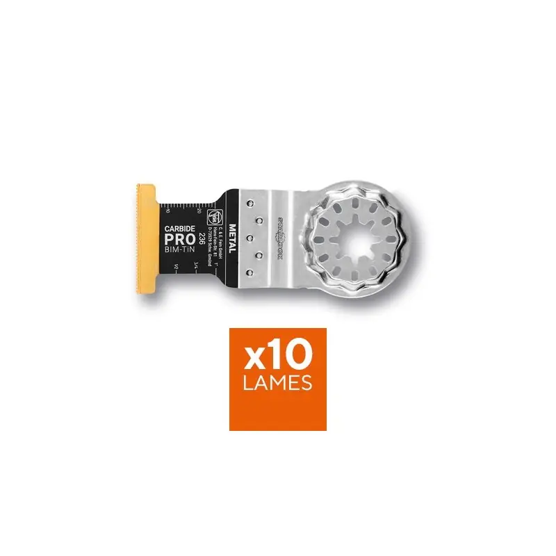 Acheter En Ligne Lot 10 lames carbure - FEIN 236 - Bi-métal - Starlock - 45 x 35 mm