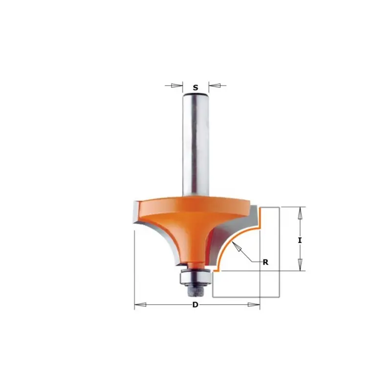 Acheter Direct Mèche 1/4 de rond - CMT 93918711 - r 3 mm - Ø 18,7 x l 12,7 mm - Q8