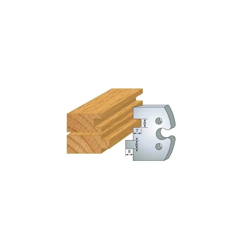 Couteau – LEMAN 855.202 – rainure-languette 8 mm – la paire Prix Cassé