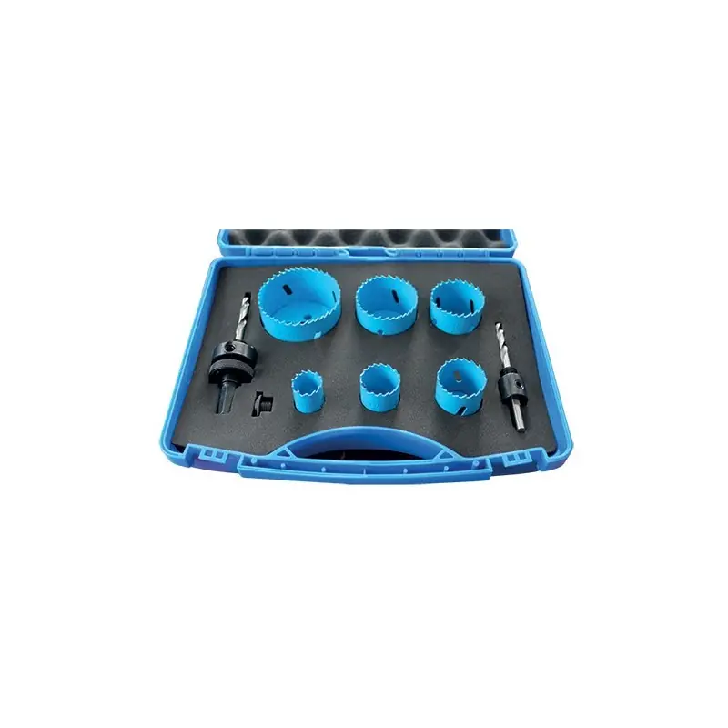Retour Gratuit Coffret 6 trépans – LEMAN 05006 – HSS Bi-métal – Ø 22 à 68 mm