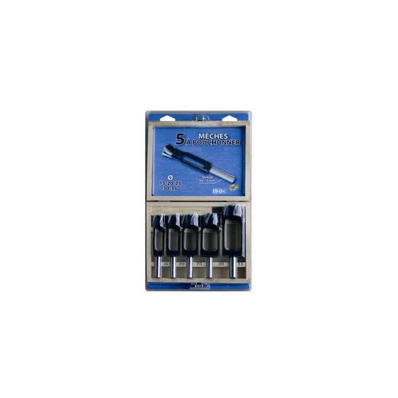 Coffret 5 mèches à bouchonner – LEMAN 200.500.05 – Ø 15 à 35 mm Remise