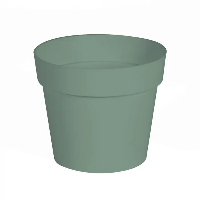 Pot de fleur Toscane POP Ø 25 x 20,6 cm rond – 6 Litres – Vert Laurier – EDA Must-Have