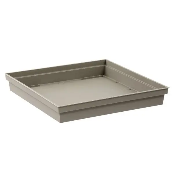 Réduction Soucoupe 40 x 40 x 5,9 cm pour pot de fleur carré Toscane – Taupe – EDA
