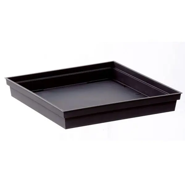 Réduction Soucoupe 40 x 40 x 5,9 cm pour pot de fleur carré Toscane – Gris anthracite – EDA