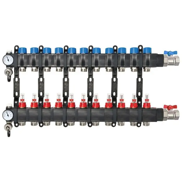 Collecteur composite 1&Prime; (26/34) PCBT – 11 départs mâle 3/4’’ EK avec kit vannes – Conecterm Super Prix
