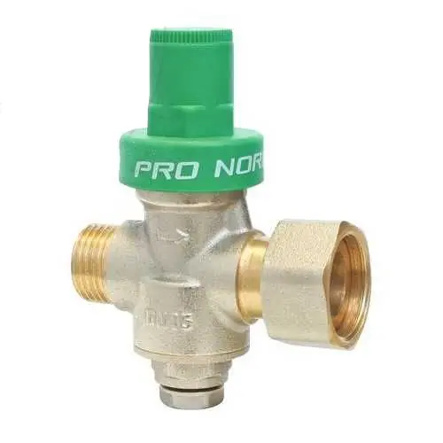 Réducteur de pression à piston PRONORM - Mâle 1/2"(15/21) - Femelle écrou libre 3/4"(20/27) - maxi 10 bars - Somatherm Vente Flash