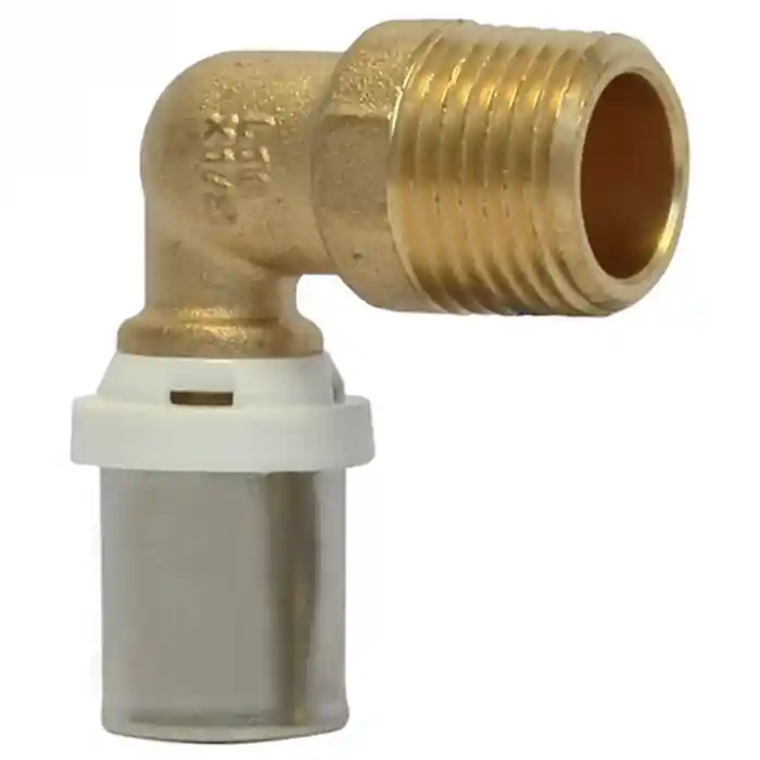 Livraison Express Raccord Multicouche à sertir Coude Mâle fixe Ø16x2,0 - 3/8" (12/17) - Somatherm