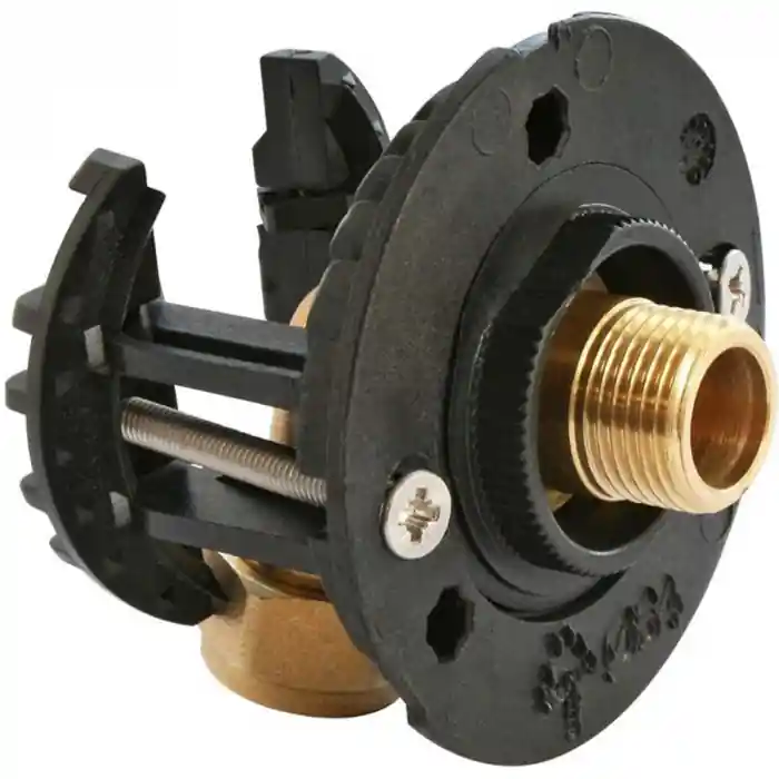 Sortie de cloison FIXOPLAC WC - Raccord coudé PER à compression Ø12 - Mâle 3/8" (12/17) - Somatherm Prix Réduit
