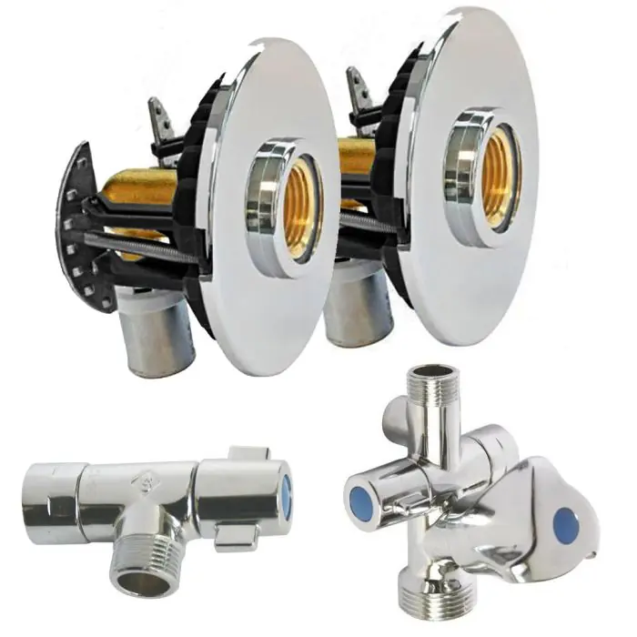 Pack sortie de cloison FIXOPLAC sous-évier - coudé multicouche à sertir Ø16 - M 3/8" (12/17) + robinets - Somatherm Prix Cassé