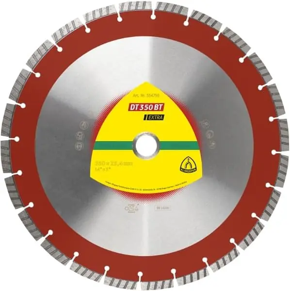 Disque à tronçonner diamantés DT extra DT 350 BT /S/ 300 X 2,8 X 25.4 mm /21ST/10 – Klingspor Populaire