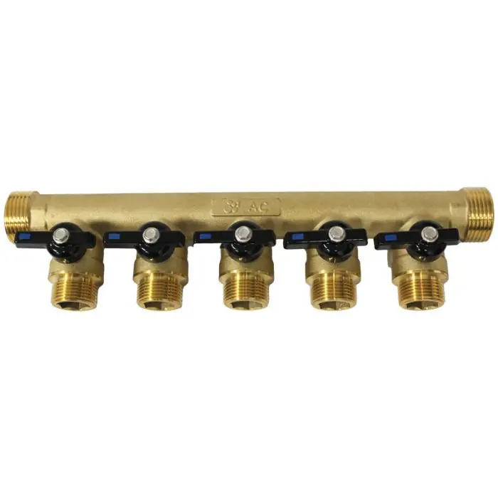 Soldes Collecteur Mini-vanne 1" (26/34) - 5 Départs Mâle 3/4" (20/27) - Arcanaute