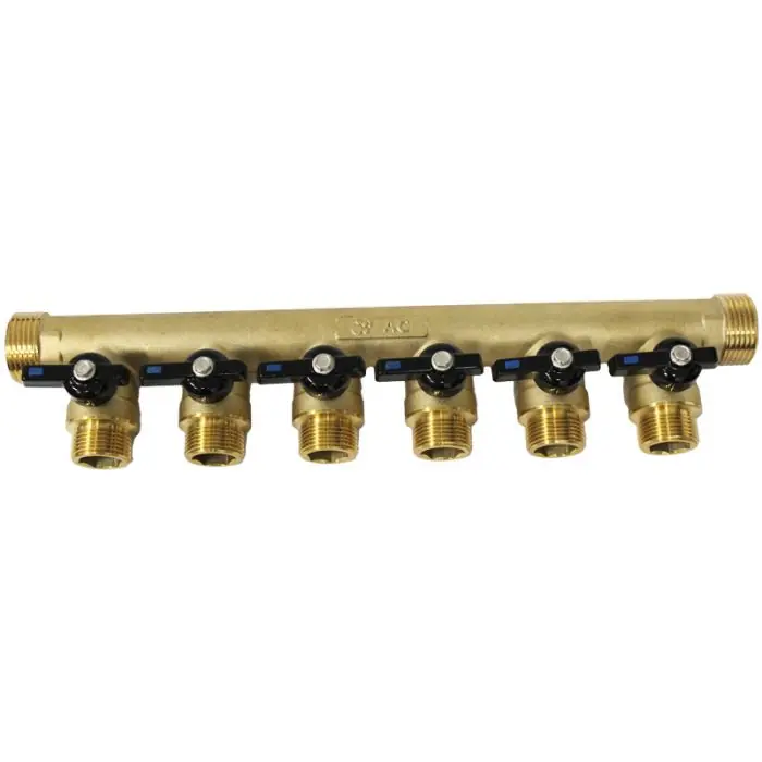 Marque Collecteur Mini-vanne 1" (26/34) - 6 Piquages Mâle 3/4" (20/27) - Arcanaute