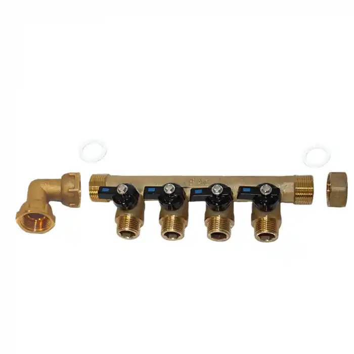 Remise Pack collecteur sanitaire eau-froide ou eau-chaude ou chauffage 3/4‘‘ (20/27) 4 départs mâle 1/2‘‘ (15/21) - Arcanaute