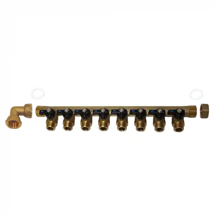 Offre Spéciale Pack collecteur sanitaire eau-froide ou eau-chaude ou chauffage 3/4‘‘ (20/27) 8 départs mâle 1/2‘‘ (15/21) - Arcanaute
