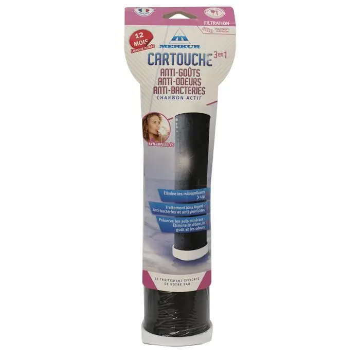 Cartouche charbon actif 3 EN 1 (12 mois) - AquaDrink - Merkur Pas Cher
