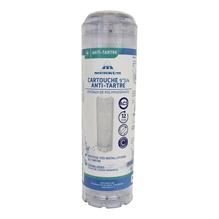 Cartouche polyphosphates - 12 mois - AquaPhos - Pour filtre Anti-tartre - Merkur Produit De Marque