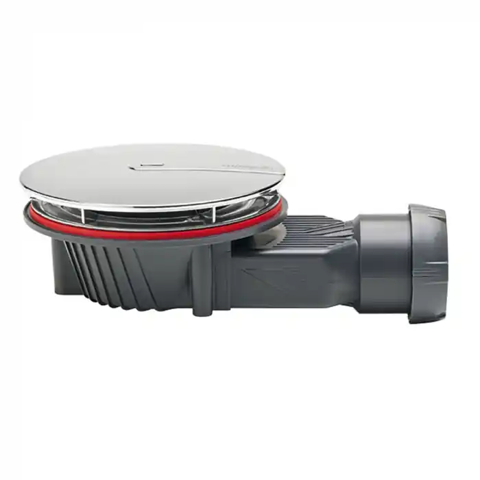 Bonde de Douche Ø90 Horizontale SLIM+ (Extra-plate 40mm) - Dôme ABS Chromé Ø118mm - Wirquin Prix Choc