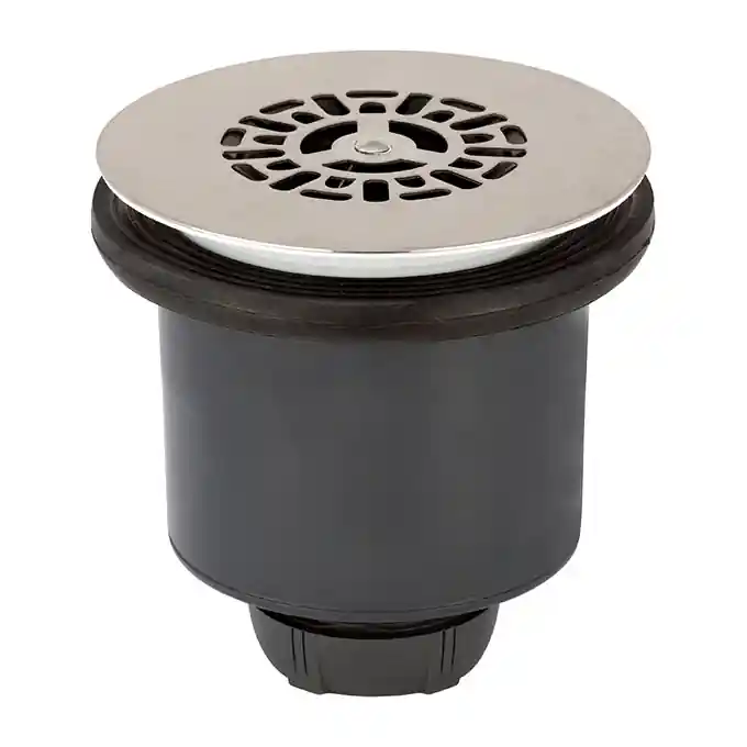 Top Vente Bonde de Douche NF Ø90 Verticale TOURBILLON - Grille plate en inox brossé - Wirquin