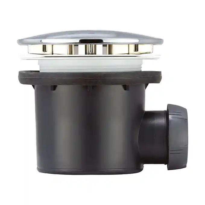 Bonde de Douche NF Ø90 Horizontale TOURBILLON - Dôme ABS Chromé - Wirquin Prix Cassé