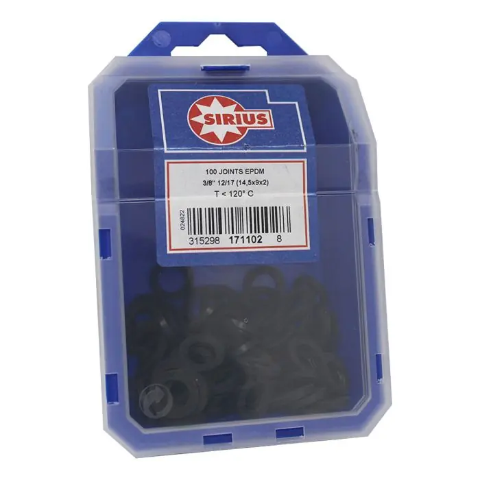 Réduction 100 Joints ACS enCaoutchouc EPDM pour eau-chaude et froide sanitaire 3/8‘‘ (12/17) - Watts