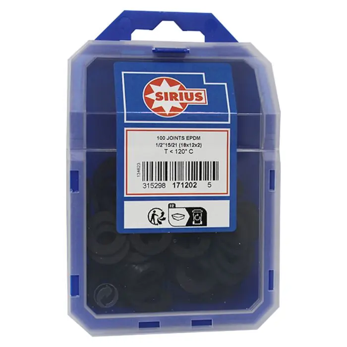 100 Joints ACS en Caoutchouc EPDM pour eau-chaude et froide sanitaire 1/2‘‘ (15/21) – Watts Réduction