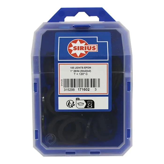 100 Joints ACS en Caoutchouc EPDM pour eau-chaude et froide sanitaire 1‘‘ (26/34) – Watts Prix Promo