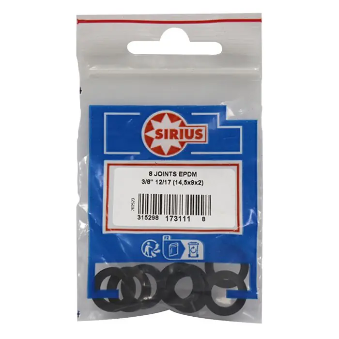 8 Joints ACS enCaoutchouc EPDM pour eau-chaude et froide sanitaire 3/8‘‘ (12/17) - Watts Commander Vite
