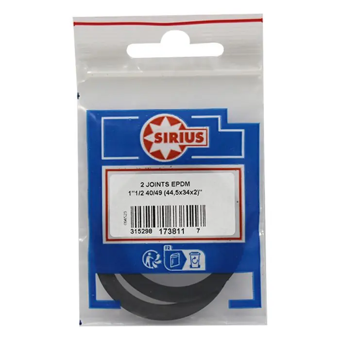 2 Joints ACS en Caoutchouc EPDM pour eau-chaude et froide sanitaire 1‘‘1/2 (40/49) – Watts Commande En Gros