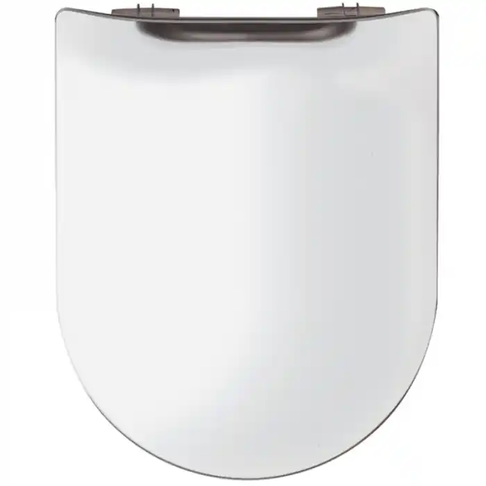 Expédition Rapide Abattant WC Wood Slim Chromé Finition Brillante, descente assistée et déclipsable – Olfa