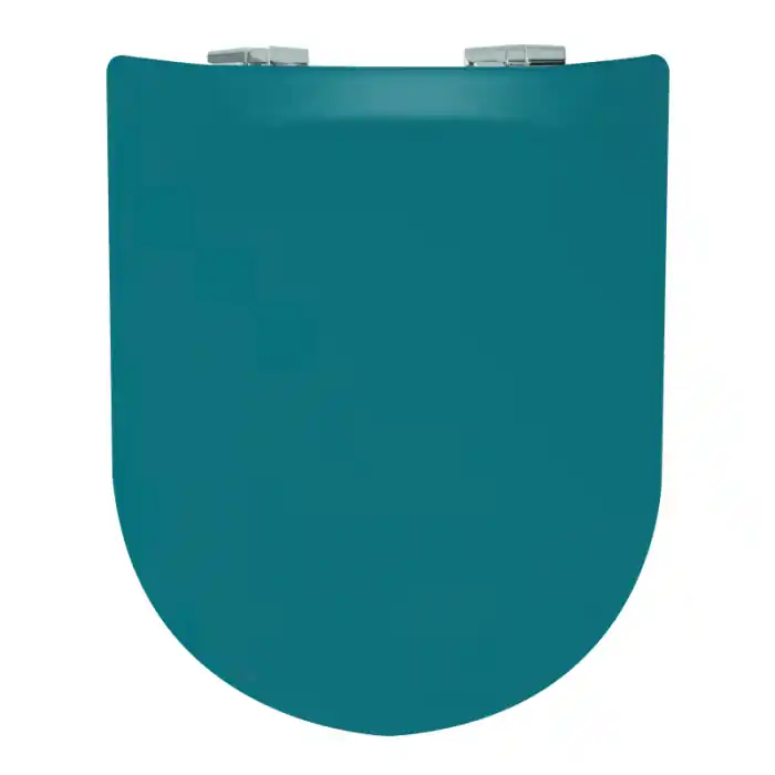 Haute Qualité Abattant WC Wood Slim BLEU D‘EAU Brillant, descente assistée et déclipsable – Olfa