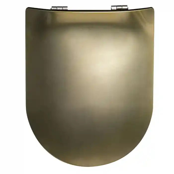 Abattant WC Wood Slim Or Brillant, descente assistée et déclipsable – Olfa Paiement Sécurisé