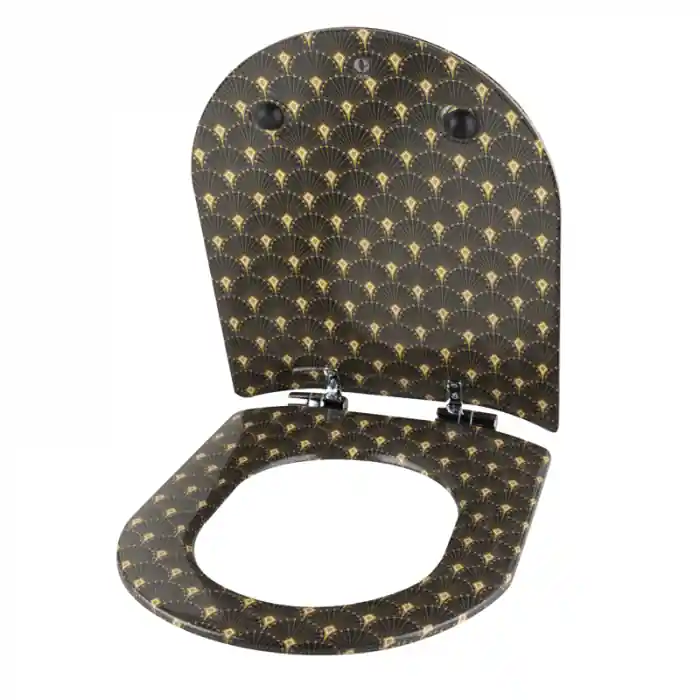 Soldes Abattant WC Wood Slim GATSBY – Bleu Nuit, descente assistée, déclipsable – Olfa