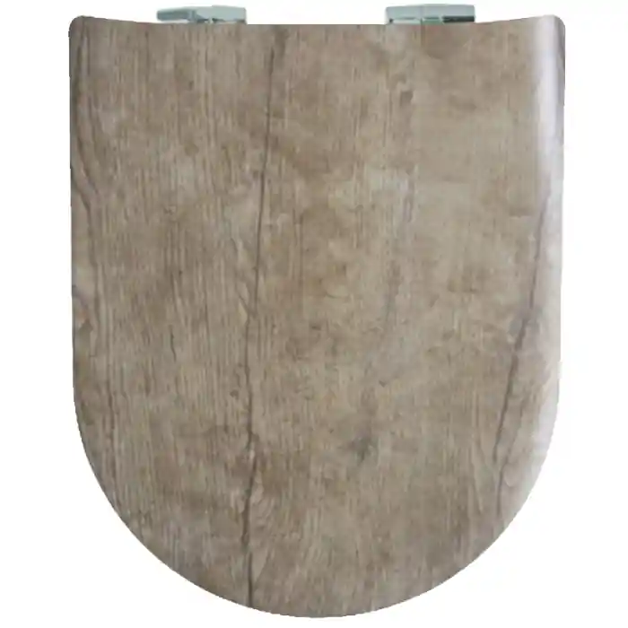 Abattant WC Wood Slim Chêne Vieilli Mat, descente assistée et déclipsable – Olfa Meilleur Choix