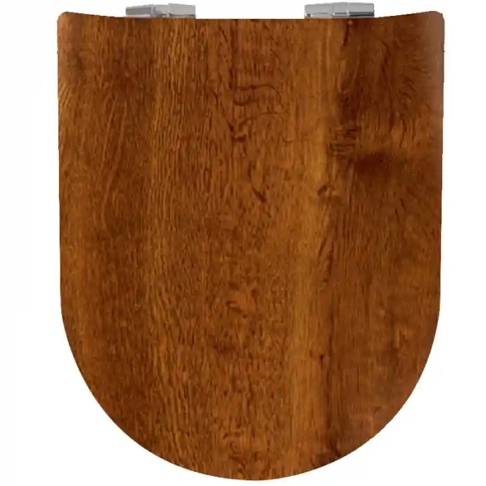 Nouveauté Abattant WC Wood Slim Chêne Rustique Mat, descente assistée et déclipsable - Olfa