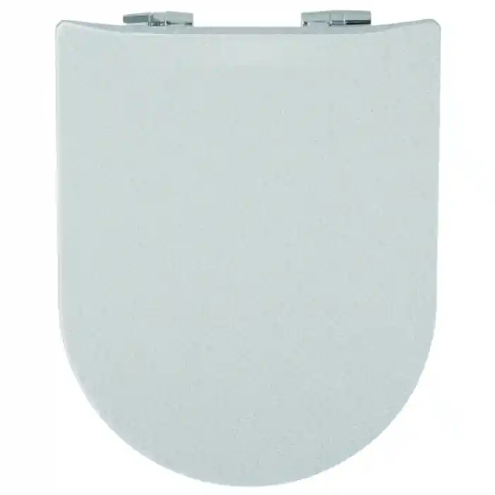 Jusqu&rsquo;à Épuisement Des Stocks Abattant WC Wood Slim Argent Métal Brillant, descente assistée et déclipsable – Olfa