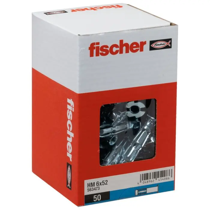 Commander Maintenant Boîte de 50 chevilles placo HM Ø6 x 52 mm sans vis - Fischer