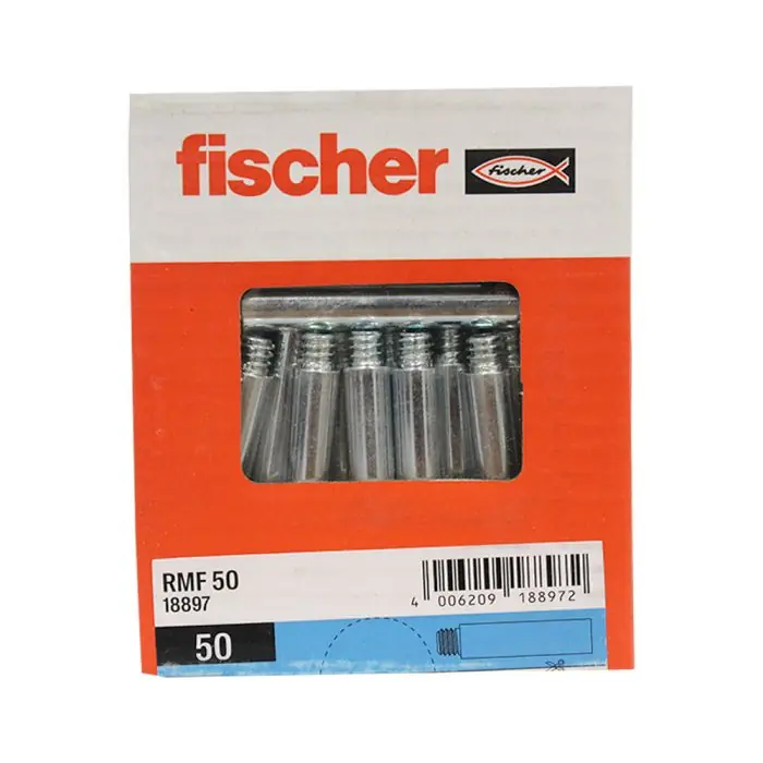 Prix Réduit 50 rallonges pour patte à vis 7×150 – Mâle Femelle – Longueur 50 mm – Fischer
