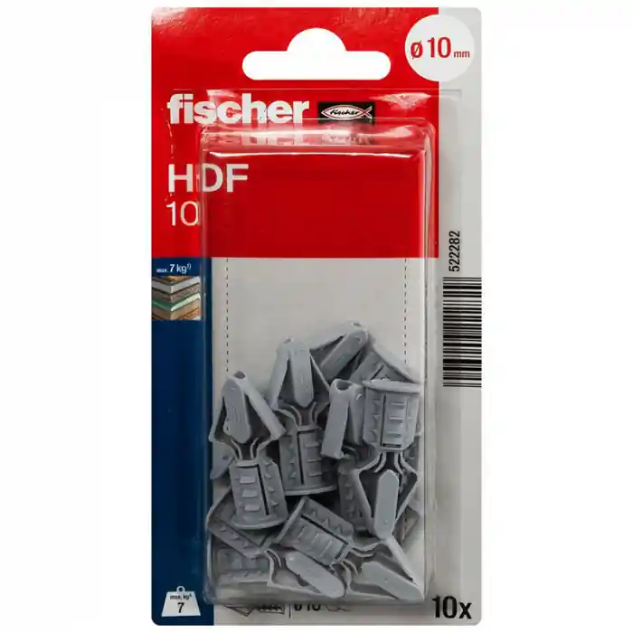 10 chevilles nylon corps creux spéciales plaques HDF – Fischer Prix Cassé