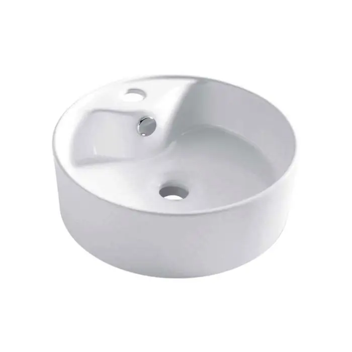 Dernier Modèle Vasque céramique circulaire VIENA – Blanc – 390 x 135 mm – Bathco