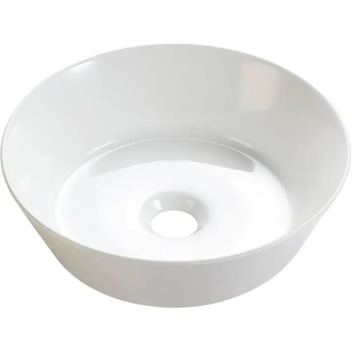 Achetez Aujourd&rsquo;hui Vasque céramique à poser circulaire VOLTA 42 – Blanc – Ø420 x H125 mm – Bathco