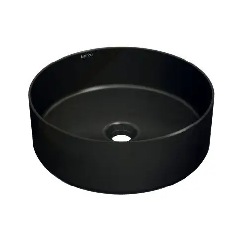 Vasque céramique à poser ronde DINAN – Noir Mat – Ø38 x H130 mm – Bathco Soldes