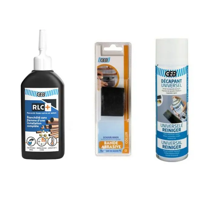 Livraison Express Kit raccordement sans soudure ! Cuivre et laiton - Ref RLC30 + G805700 + TOILE38 - GEB