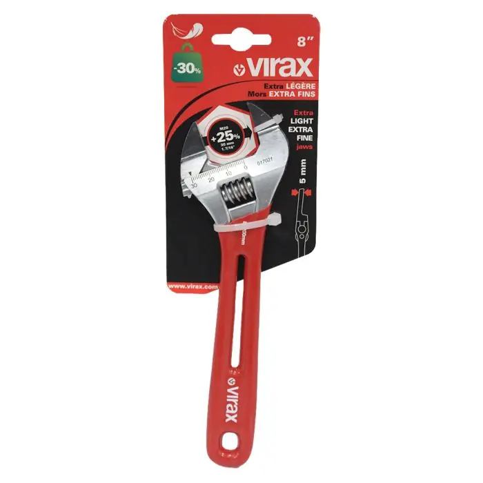 Usine Directe Clé à molette 8&Prime; extra-légère avec des mors fins – Virax